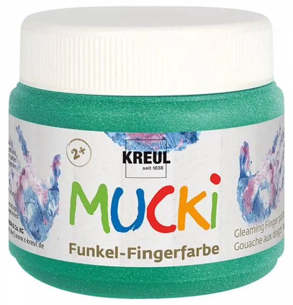 MUCKI Funkel-Fingerfarbe Smaragd-Grün