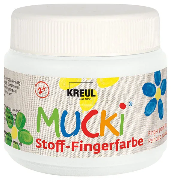 MUCKI Funkel-Fingerfarbe Weiss