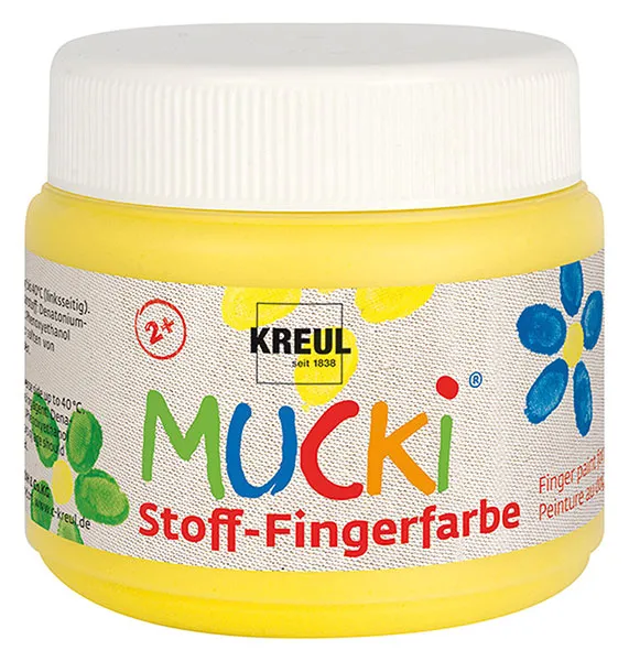 MUCKI Funkel-Fingerfarbe Gelb