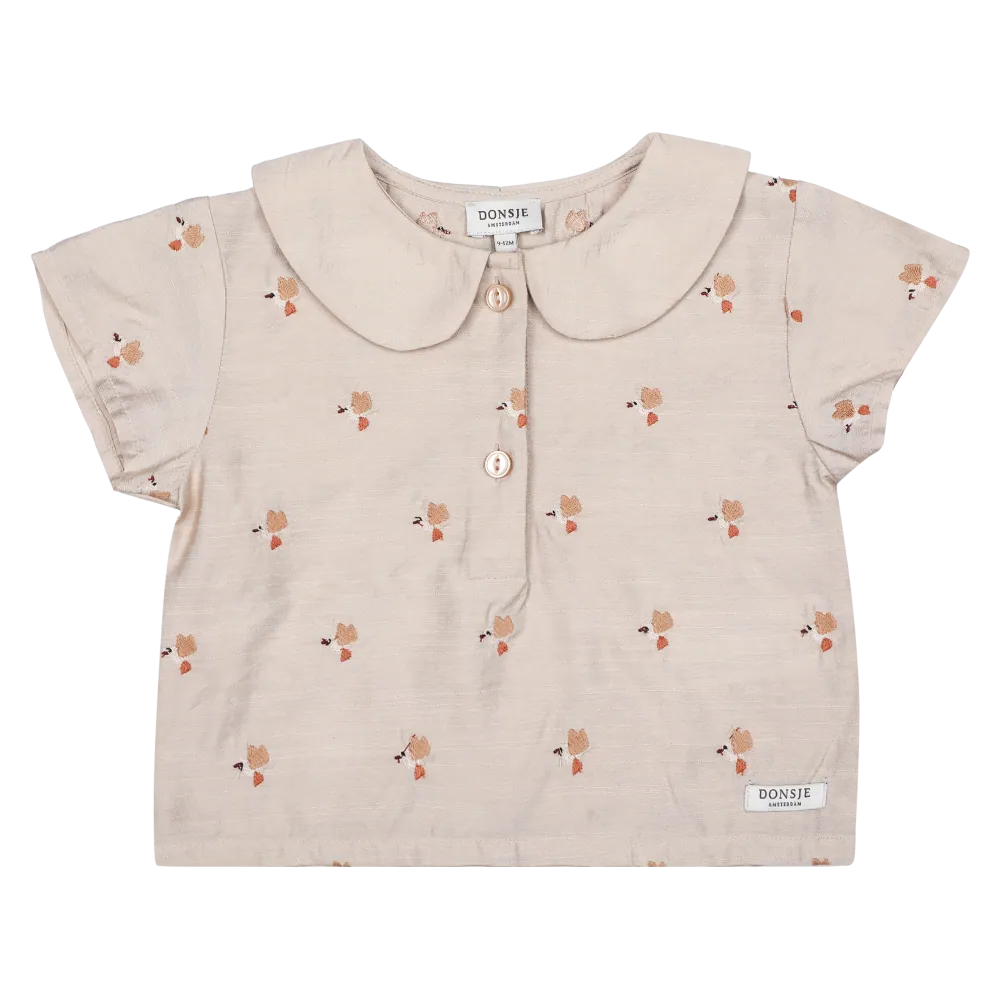 Donsje Bluse "Nesa Hummingbird" Soft Taupe