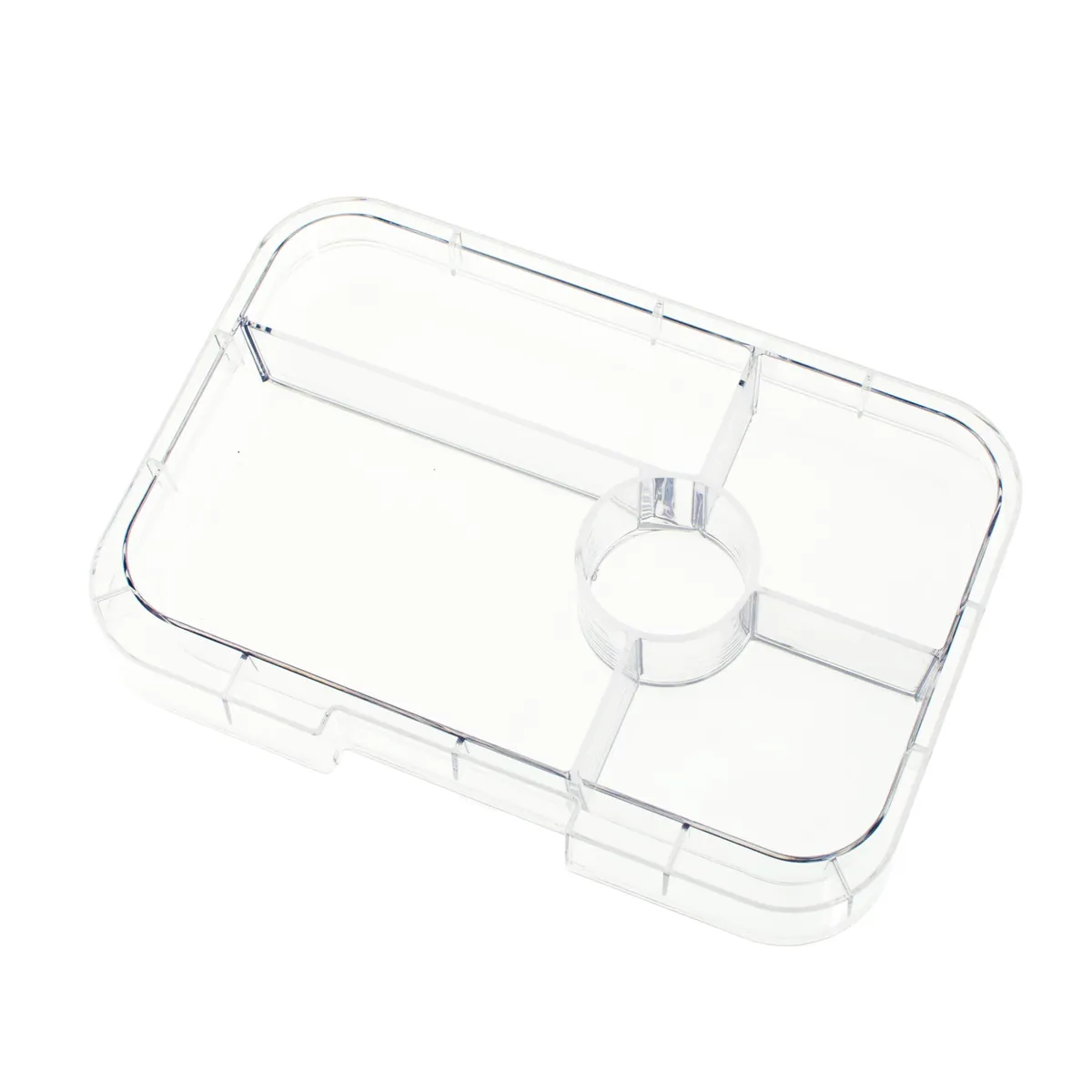 Yumbox Tapas Tablett mit 4 Fächern - transparent