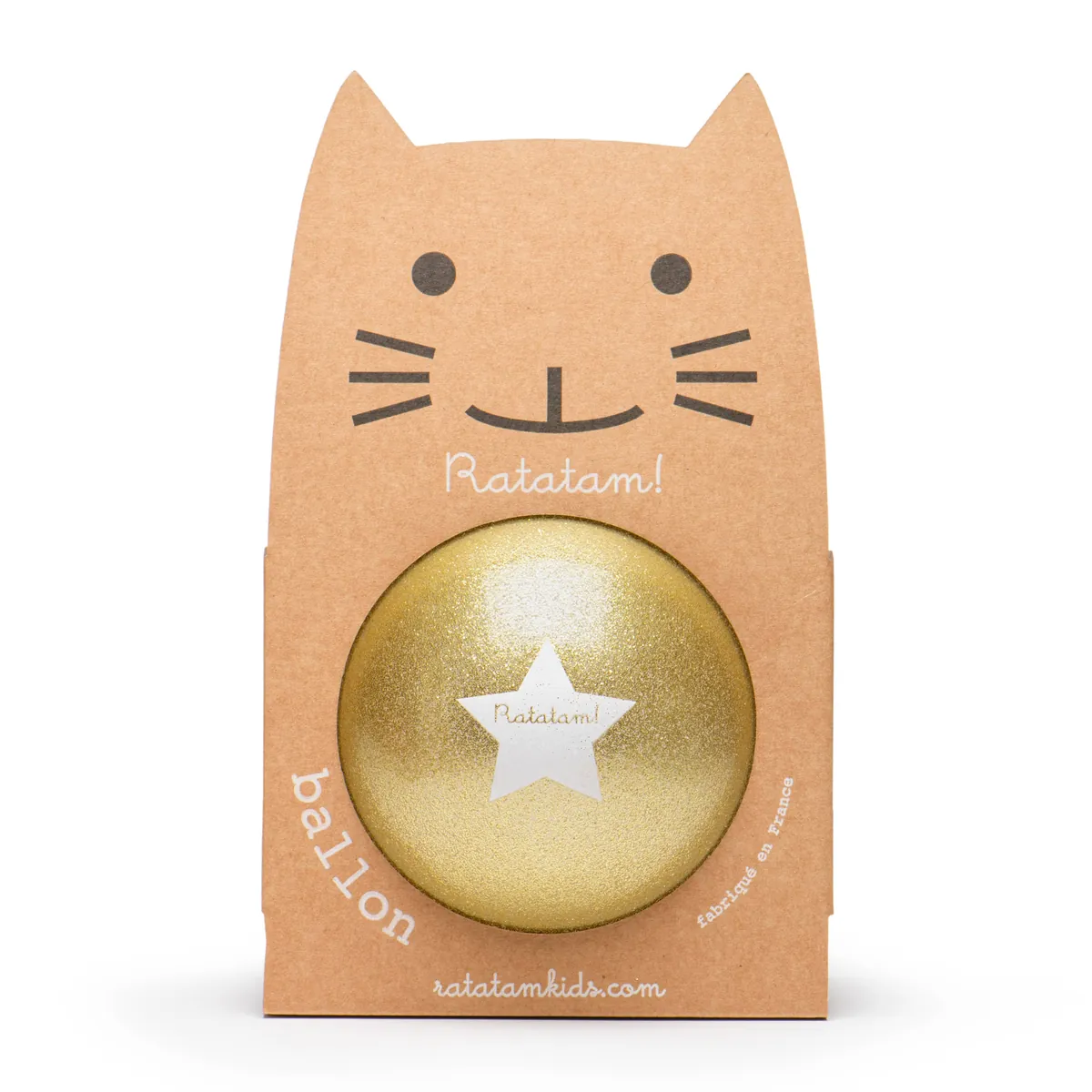 Ratatam grosser Glitzerball | Gold 22 cm