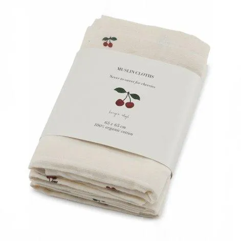 Konges Sløjd 3er Set Muslin Tücher "Cherry"