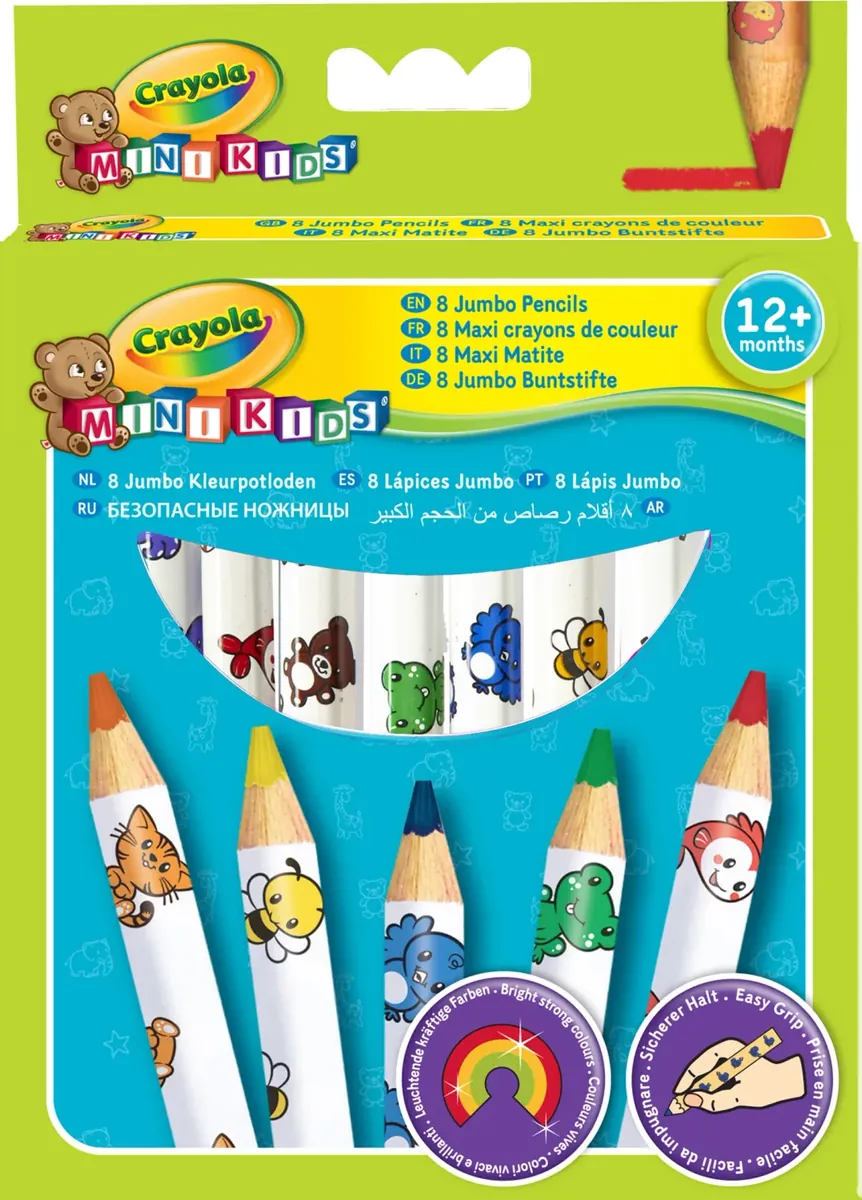 8 maxi crayons de couleur