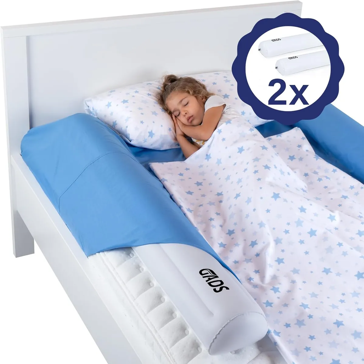 2er-Set Aufblasbarer Rausfallschutz fürs Bett, 2er Set