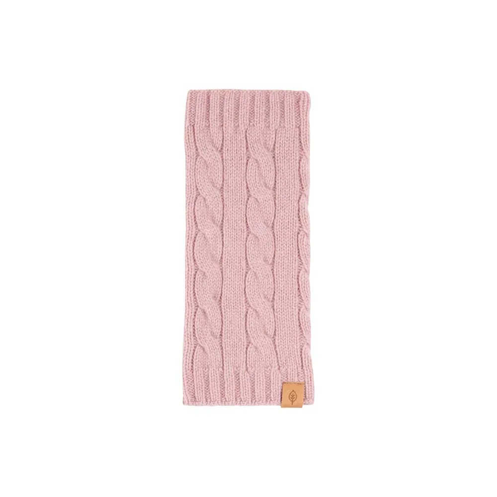 PurePure Pulswärmer Merino Kaschmit - Zopfmuster dusty rose