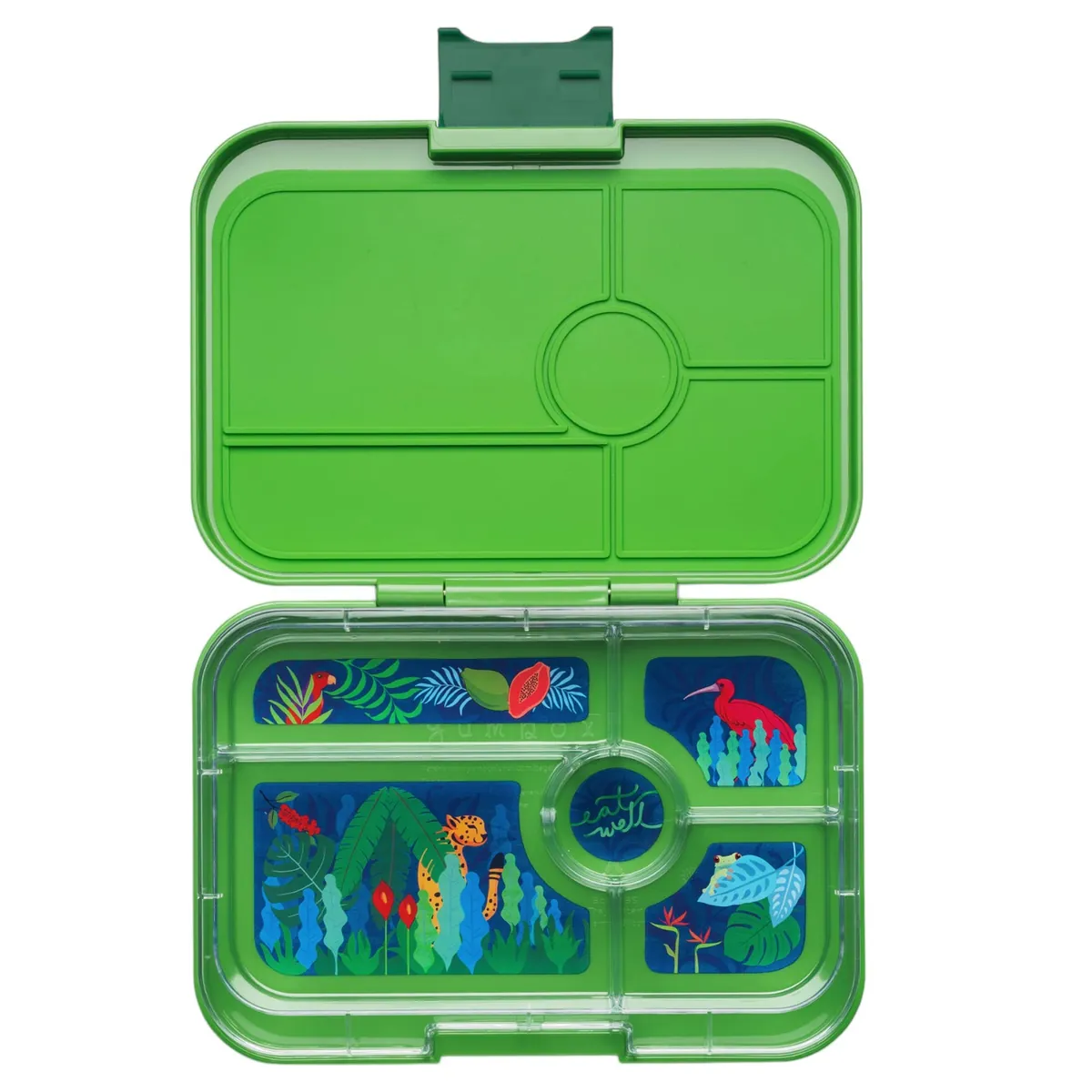 Yumbox Tapas - auslaufsichere Bento Box Jurassic Green, 5 Fächer - Tapas (XL)