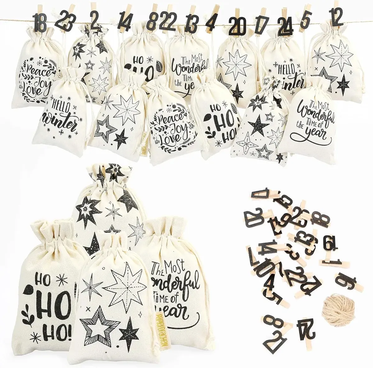 Adventskalender zum Befüllen, Hello Winter