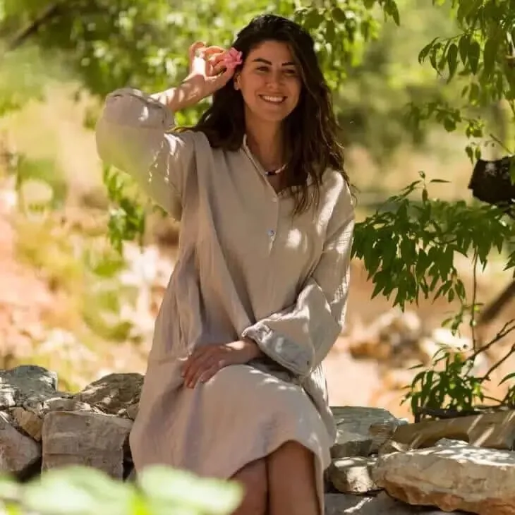 Damen Muslin Kaftan
