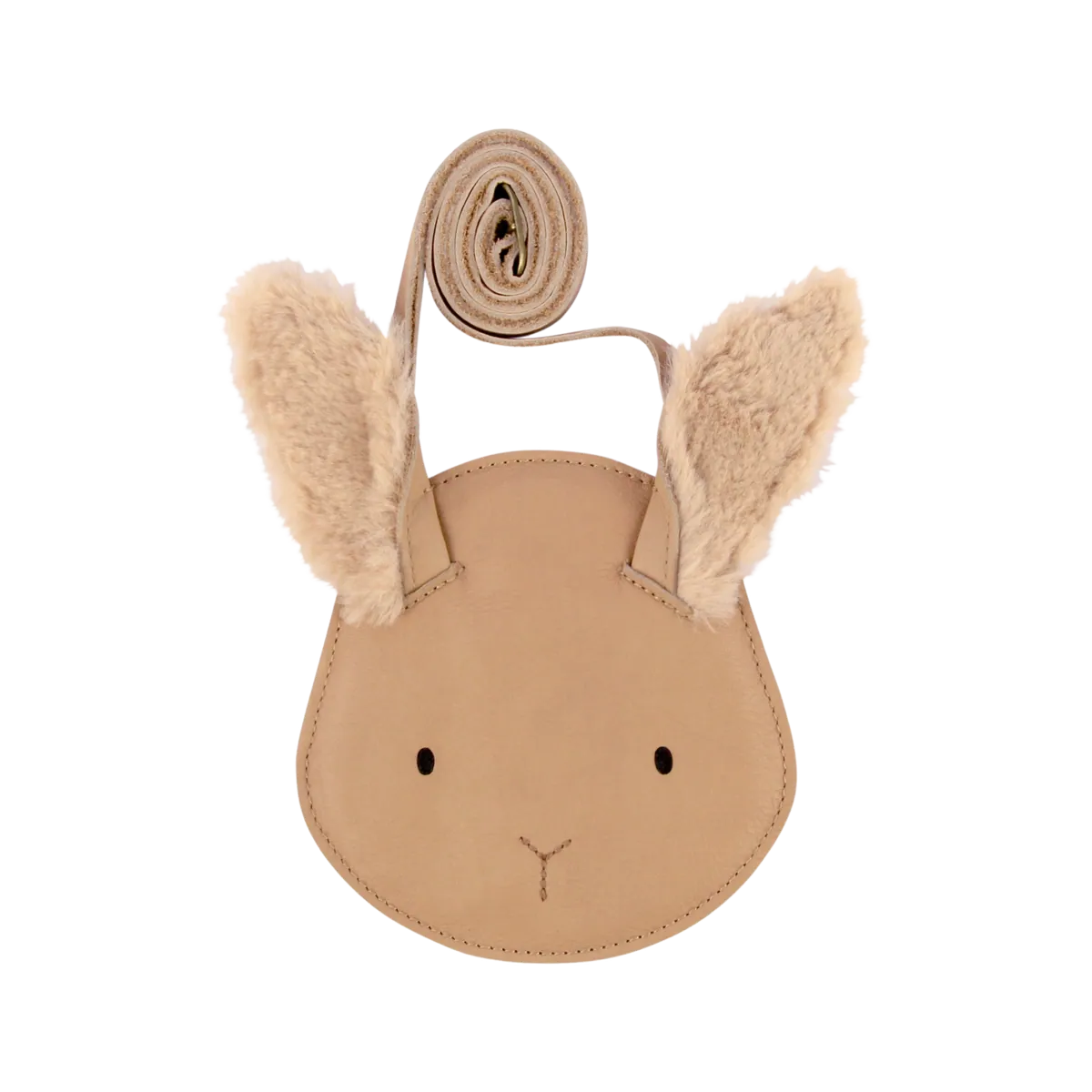 Donsje Umhängetasche "Britta" | Fluffy Bunny | Light Rust Leather