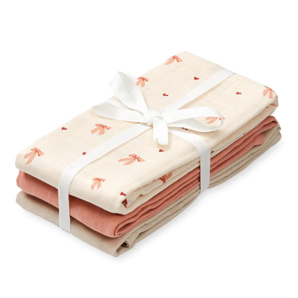 Cam Cam Decke "Muslin Cloth" | 3-pack | Mix Bows