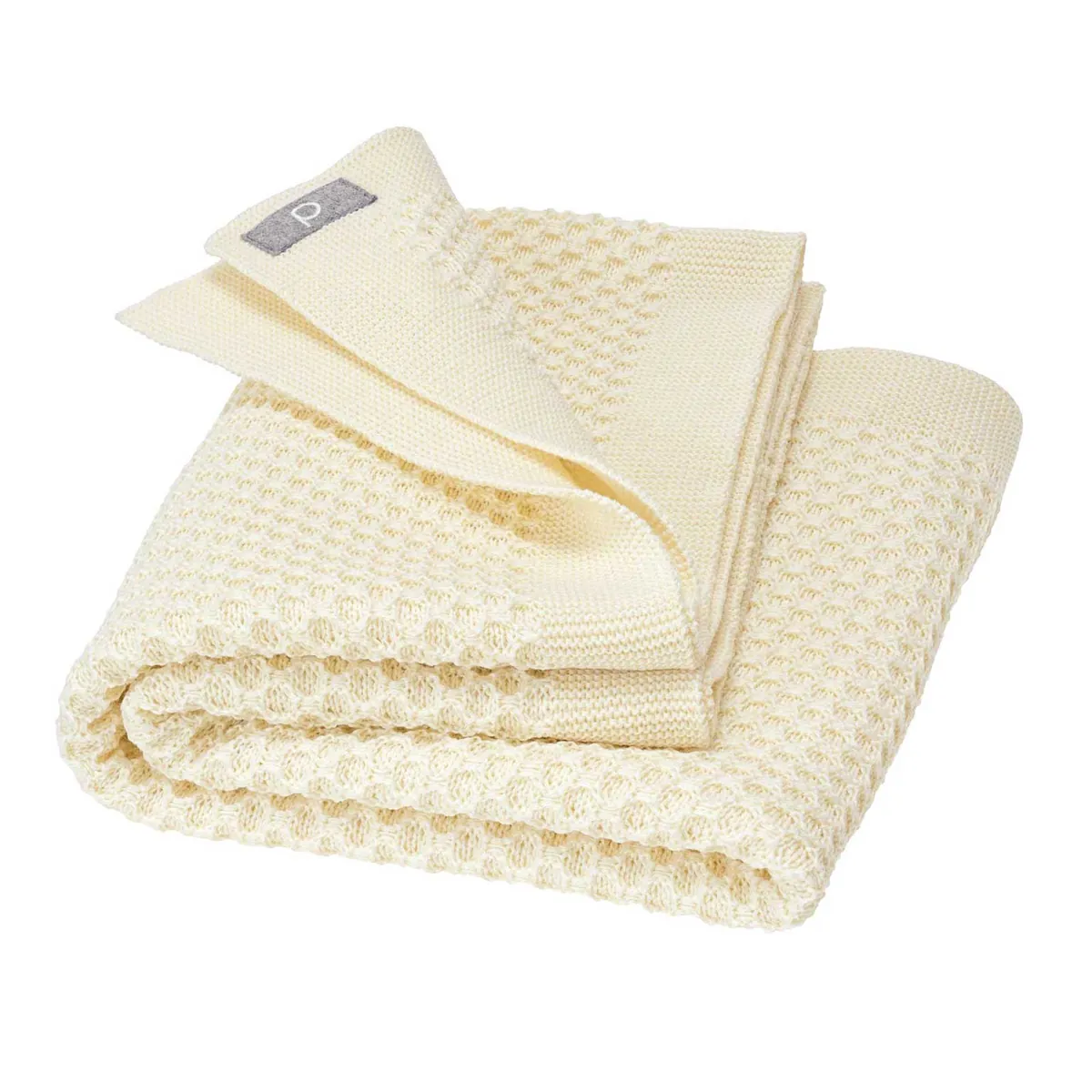 Disana Merinowolle - Babydecke Natur Wabenmuster
