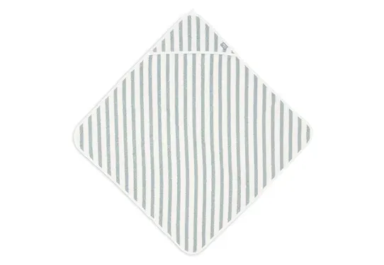 Jollein Kapuzenhandtuch 75x75cm Stripe Terry Sea Green
