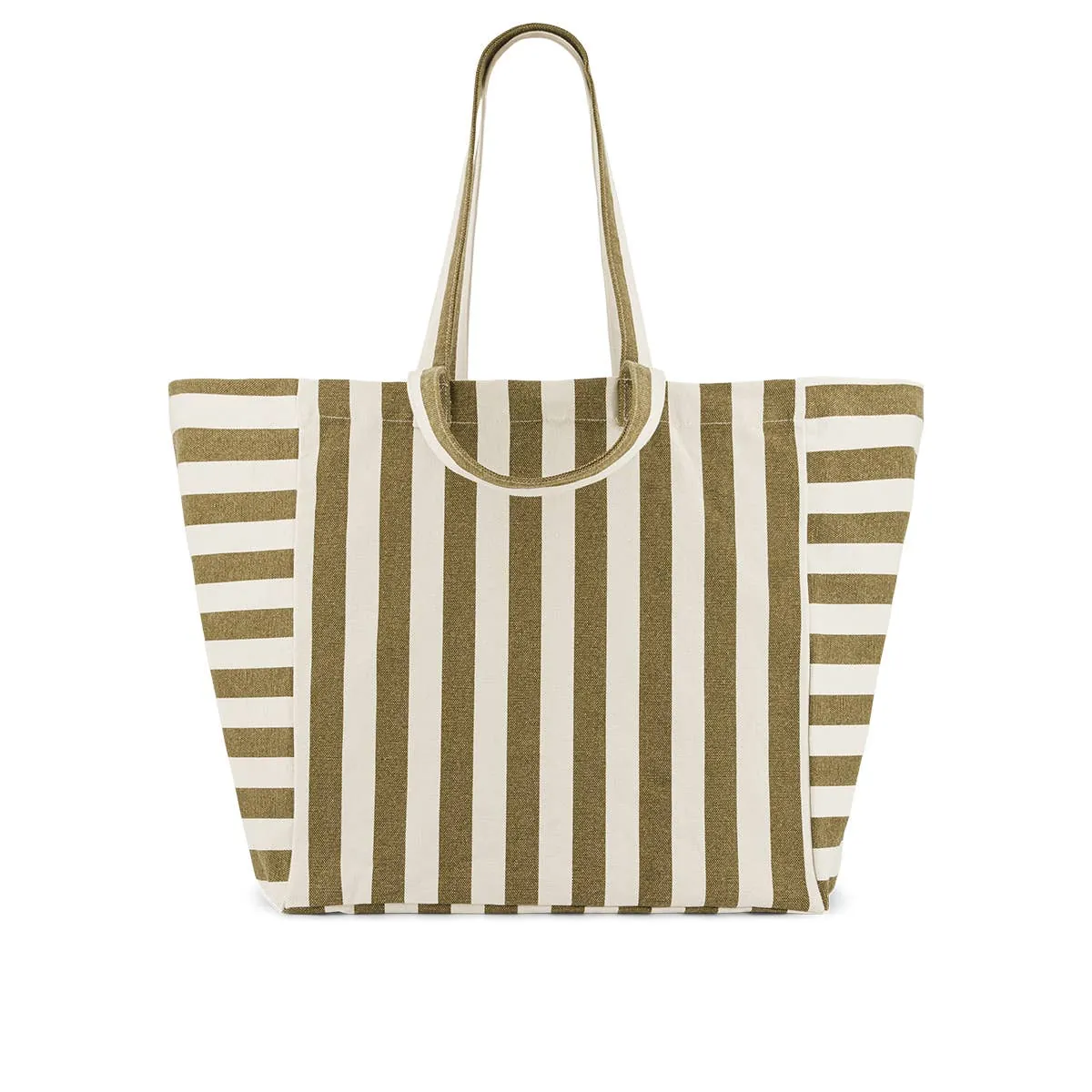 Rose in April Tasche "Elisa" | Olive-Greige gestreift