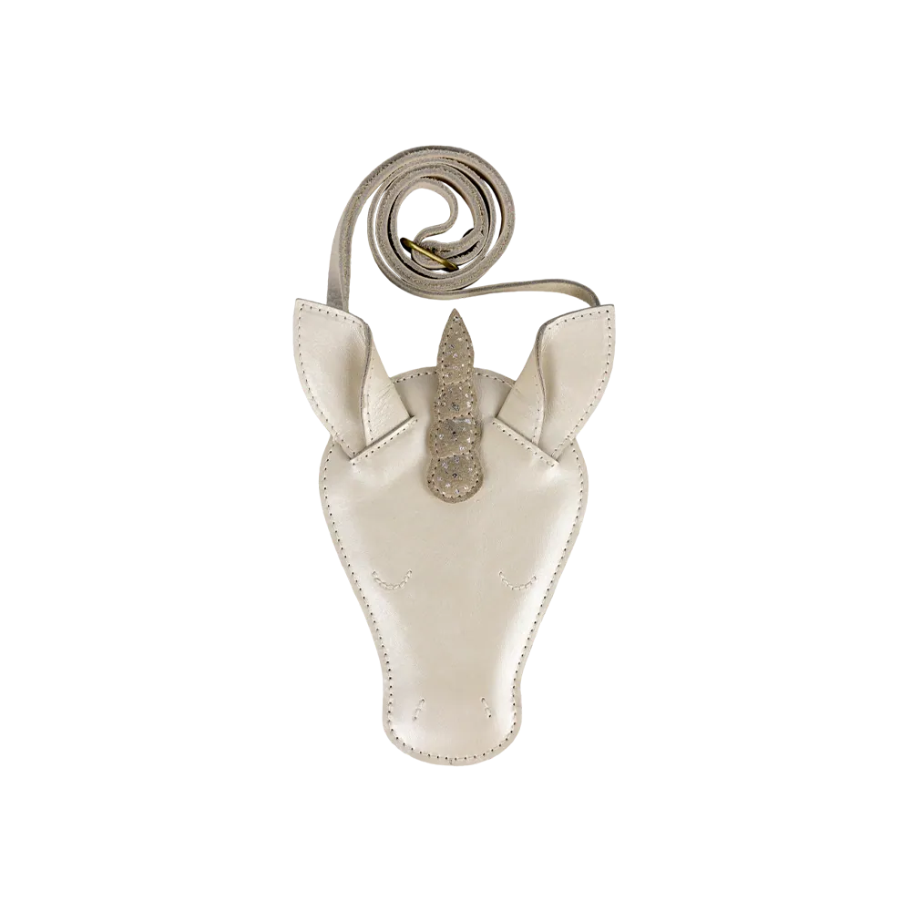 Donsje Umhängetasche "Blinc" | Unicorn | Off White Metallic Leather