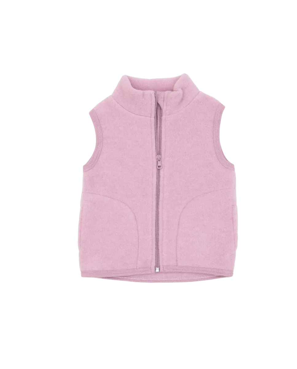 Engel Wollfleece Weste | Rosenholz Melange