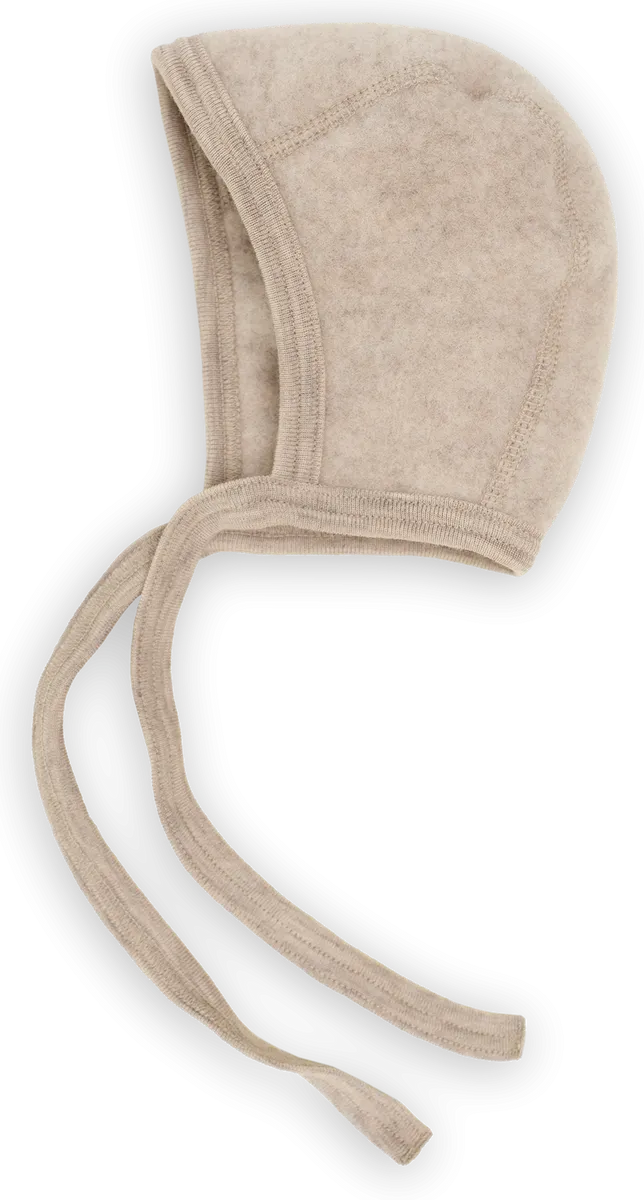 Engel Baby Wollfleece Mütze | Sand Melange