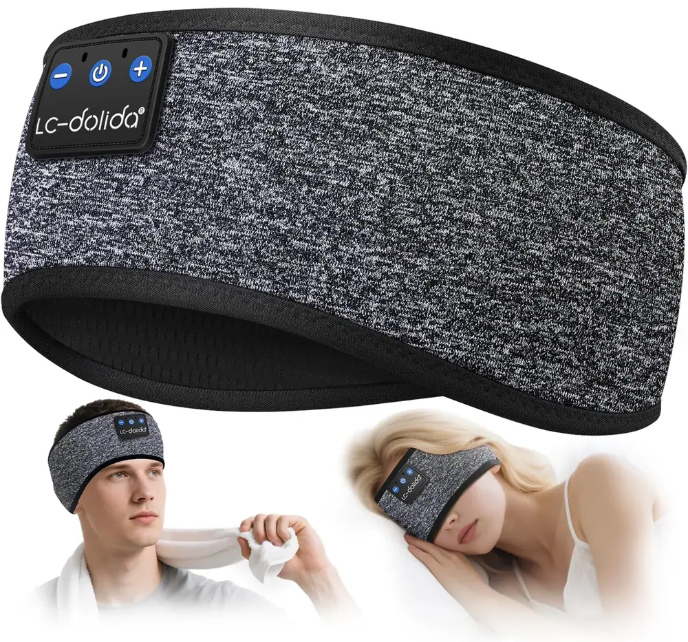 Bluetooth Schlafkopfhörer Stirnband, Grau