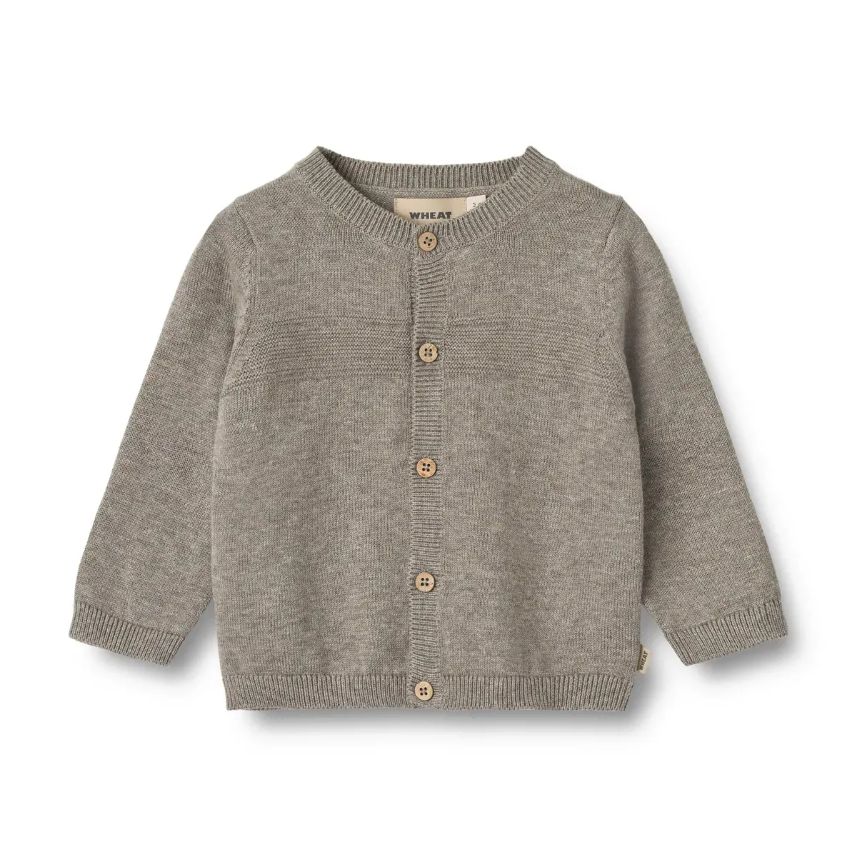 Wheat Strick-Cardigan "Sofus" Warm Grey Melange