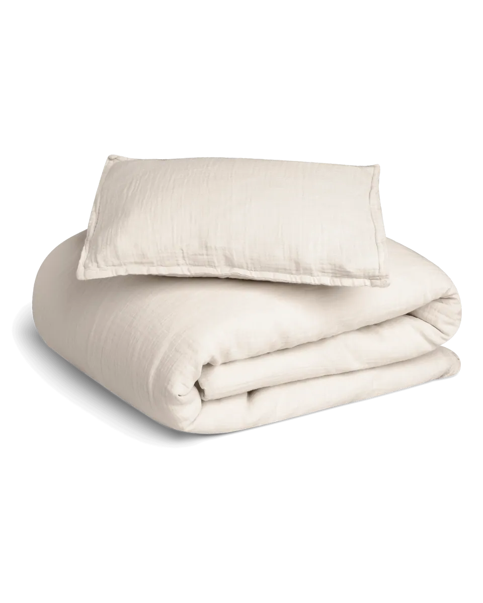 Garbo & Friends Bettwäsche Set Junior 100 x 140 cm Musselin Eggshell