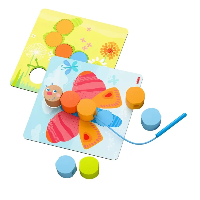 Jeu de laçage Animaux en bois
