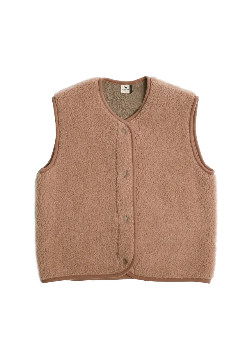 Alwero Erwachsene Bio Wollweste "TYB" | Rugby Tan