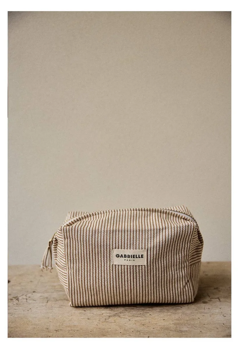 Gabrielle Paris Necessaire | Rayures Argile
