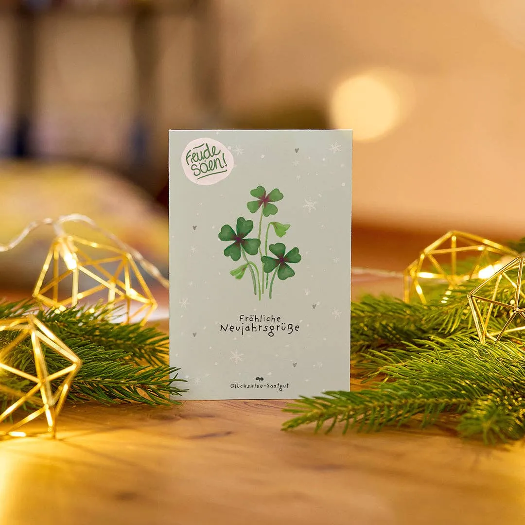 Glücksklee-Saatgut "Dein Neujahrsgruß"