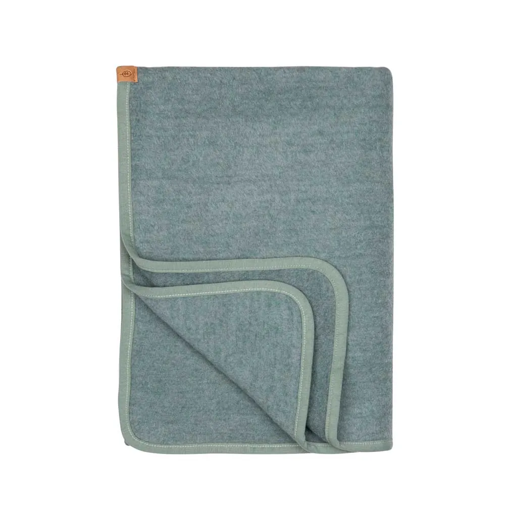 PurePure Wollfleece Decke 100x75 cm - salbei