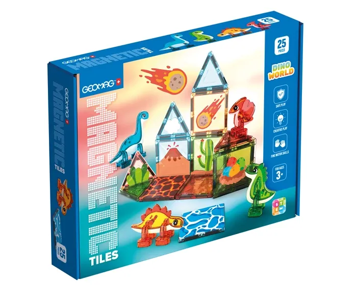Magnetic Tiles Gems Dino World