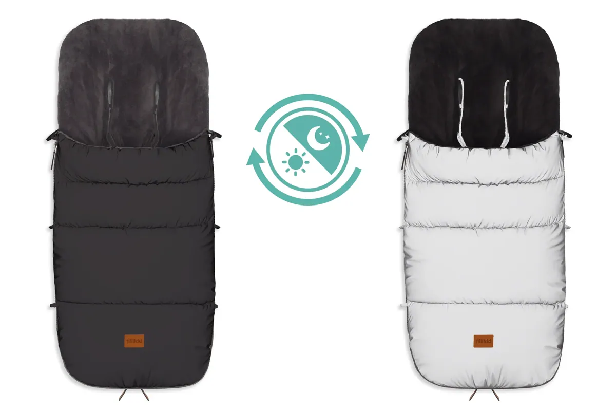 Fillikid Winterfusssack Kinley Reflect schwarz