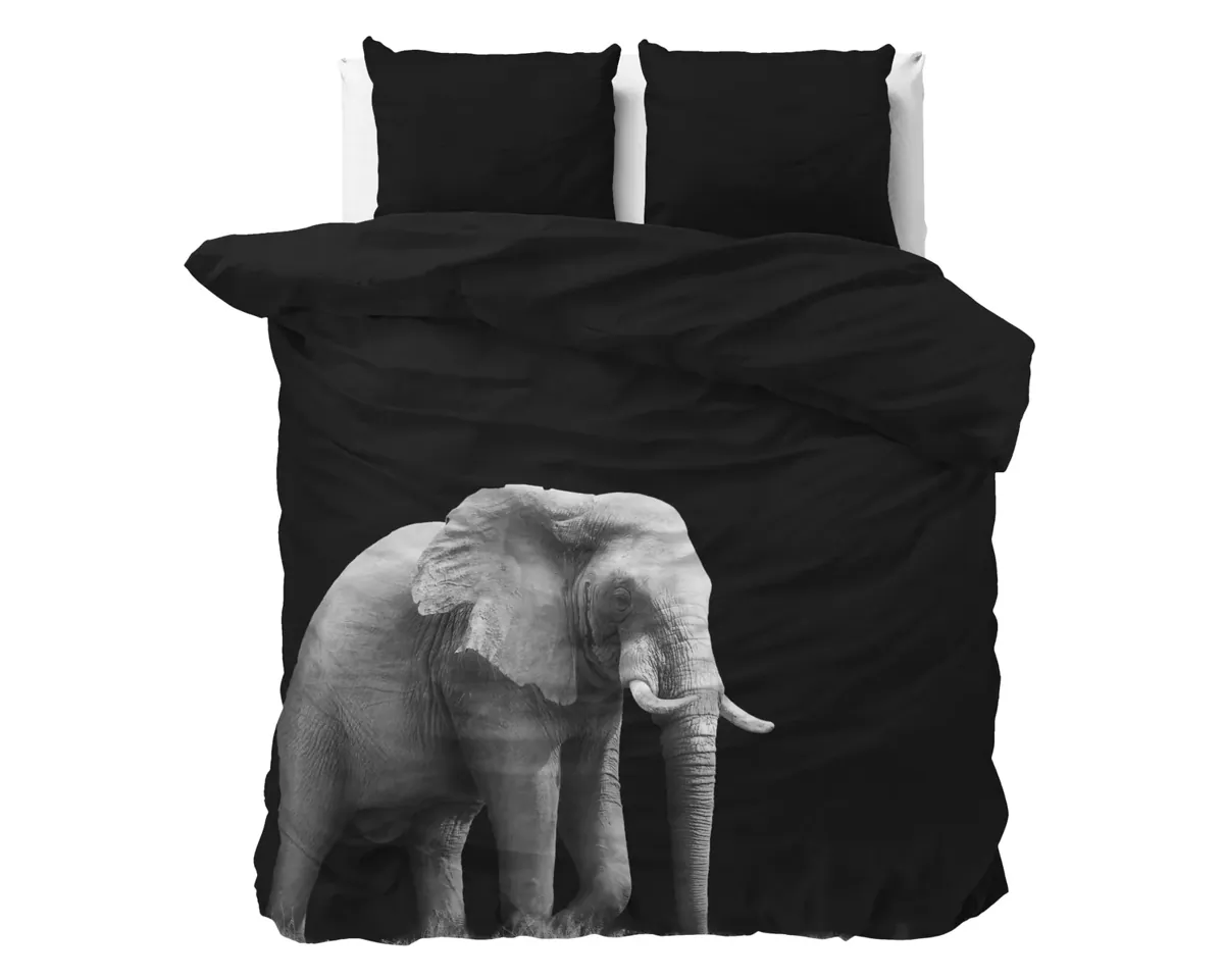Elephant Bettbezug Schwarz