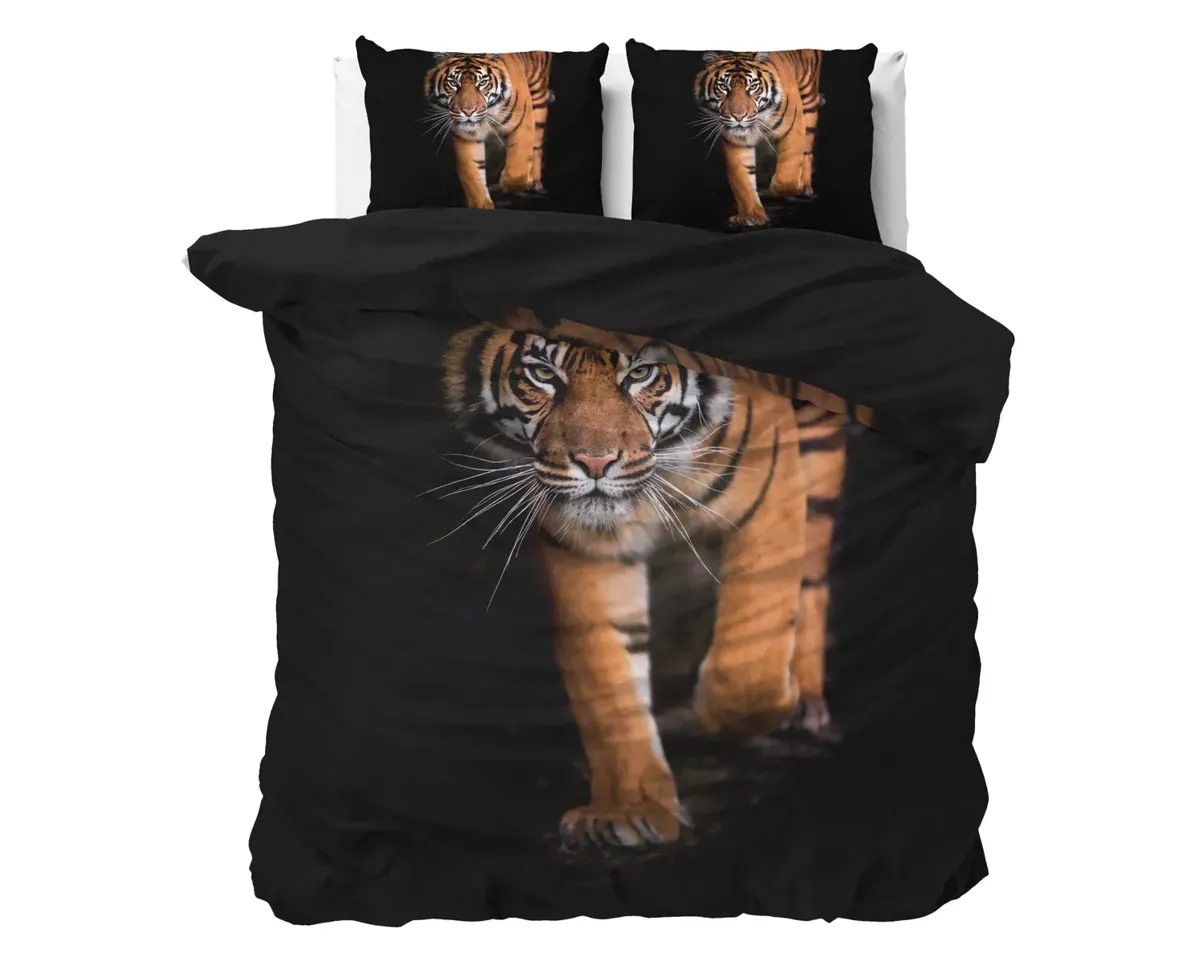 Tiger icon Bettbezug Schwarz
