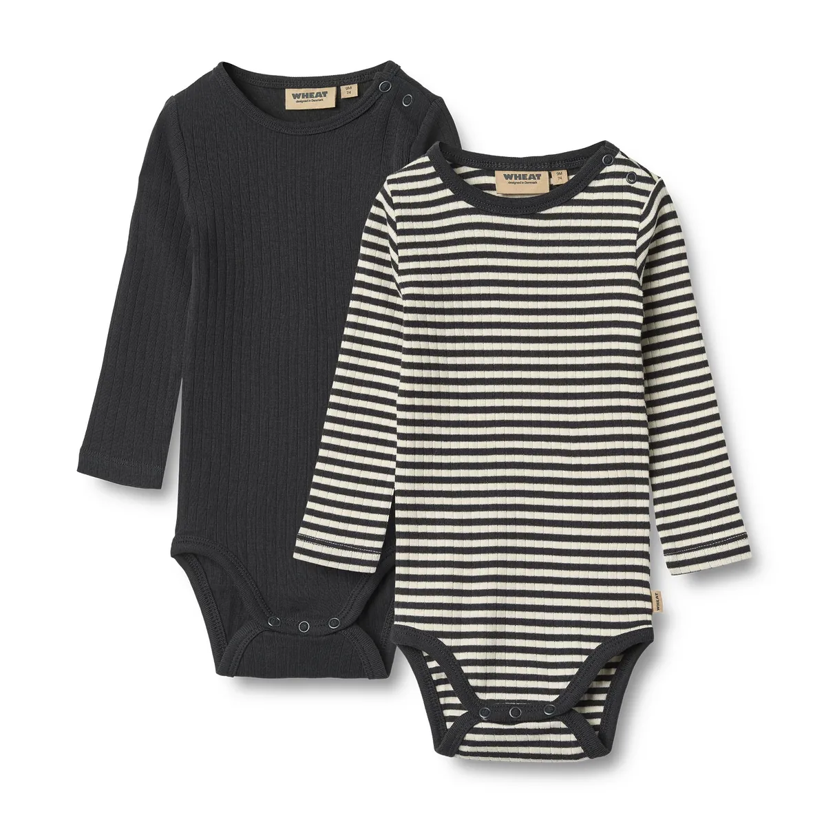 Wheat Body Rib  "Spencer" Navy Stripe 2 Stück