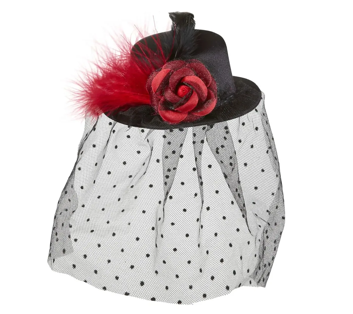 Minihut mit Rose und Schleier