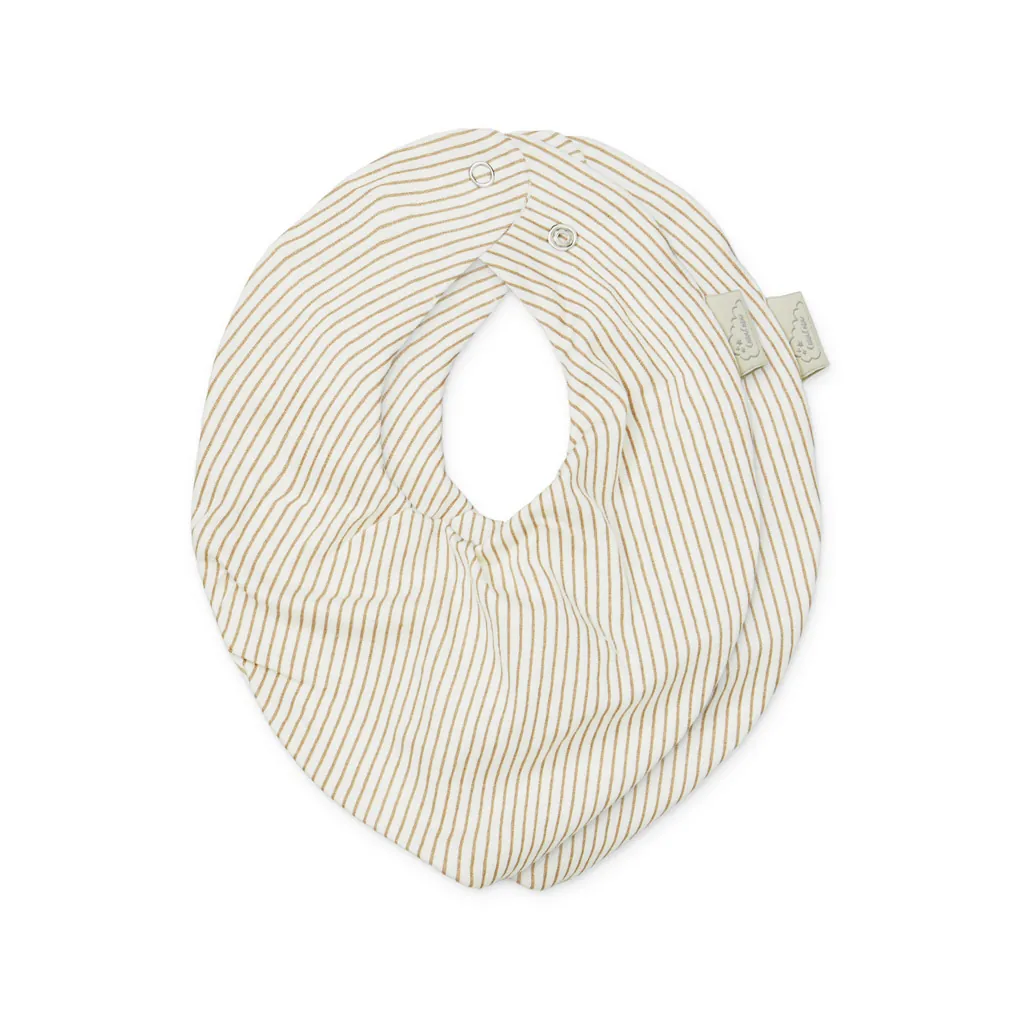 Cam Cam Bandana Lätzchen "Jersey" | 2-Pack | Classic Stripes Camel