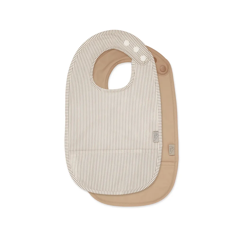 Cam Cam Lätzchen | 2er Set | Classic Stripes Camel