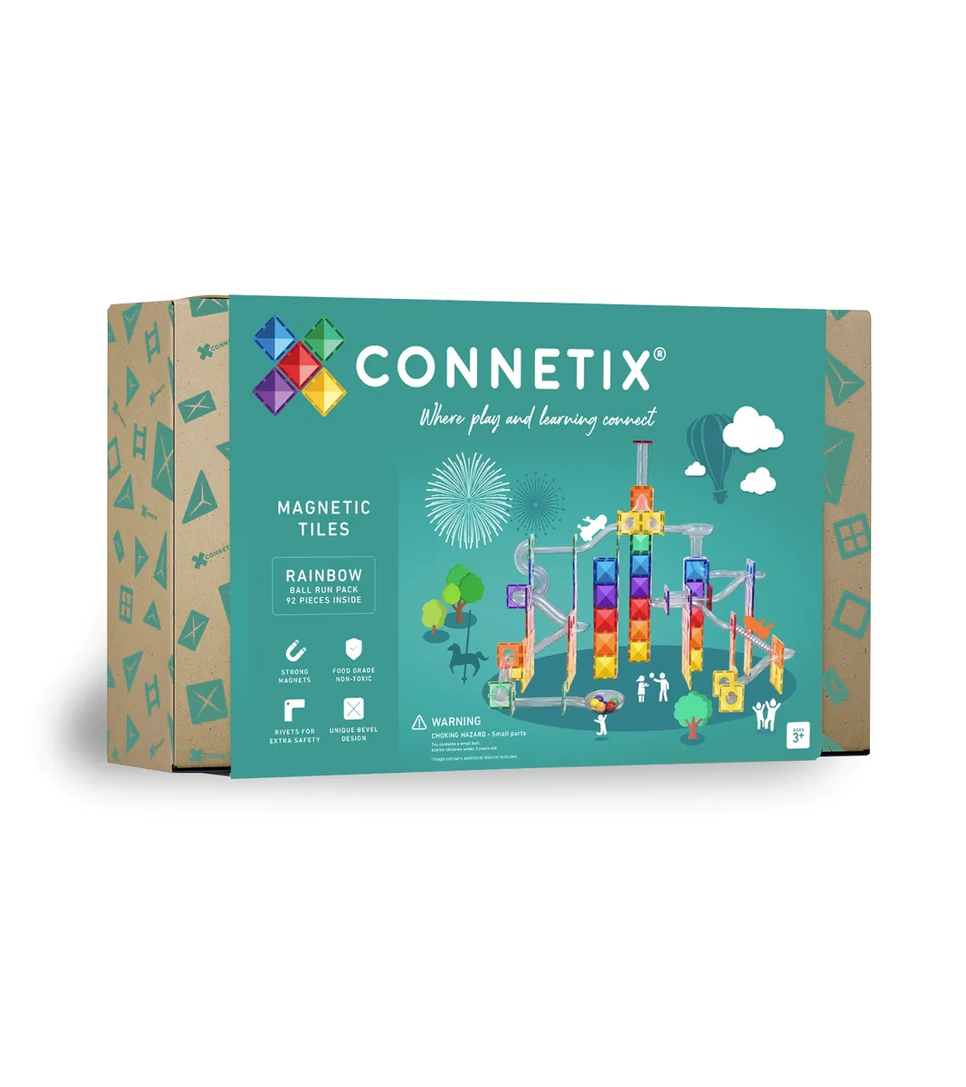 Connetix Magnetbausteine "Rainbow Ball Run Pack" 92-teilig