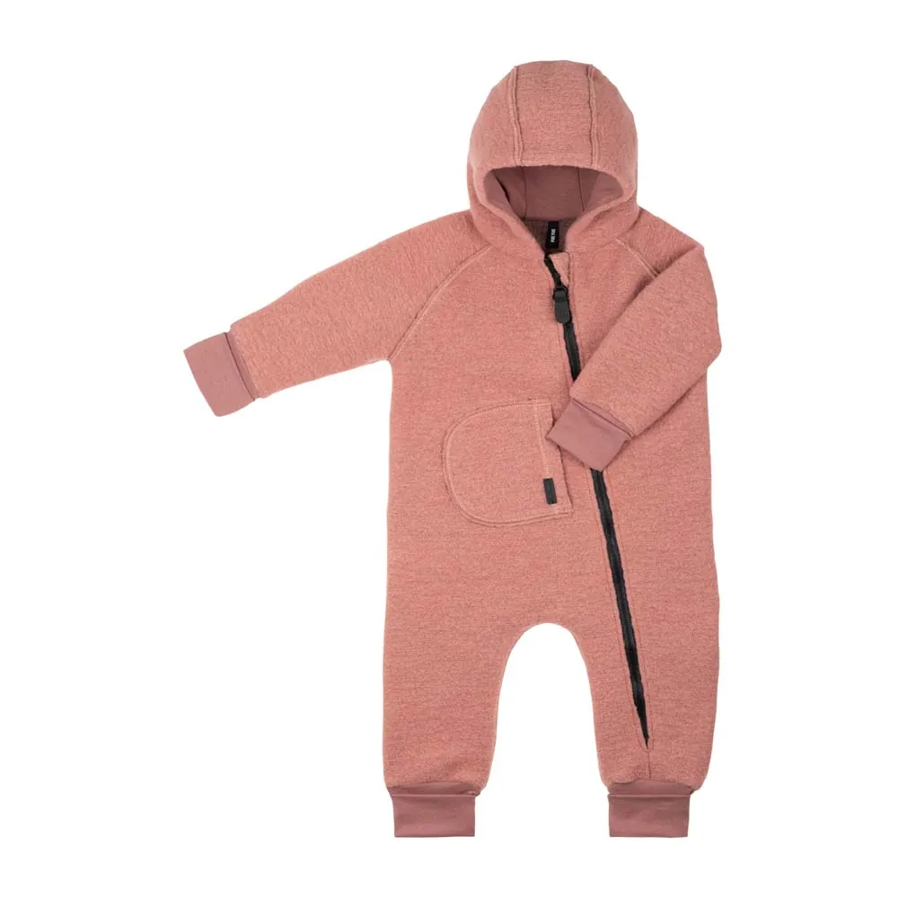 Pure Pure Wollwalk-Overall mit langem Reissverschluss - shadow-rose