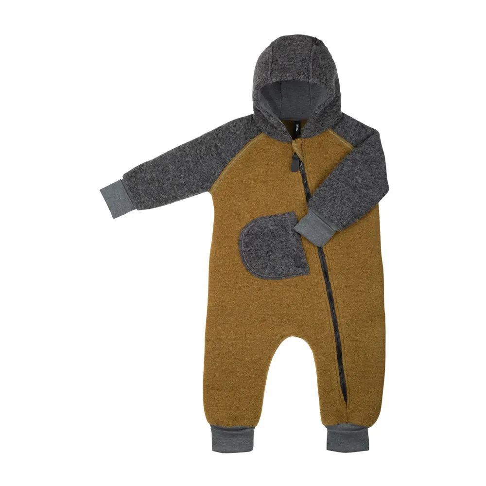 Pure Pure Wollwalk-Overall mit langem Reissverschluss - Schilf-Grau