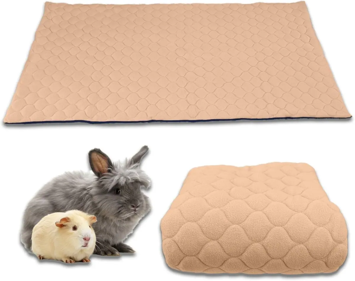 Käfigeinlage für Kaninchen & Meerschweinchen (120x60 cm), L 120 x B 60 x H 2 cm Pfirsich