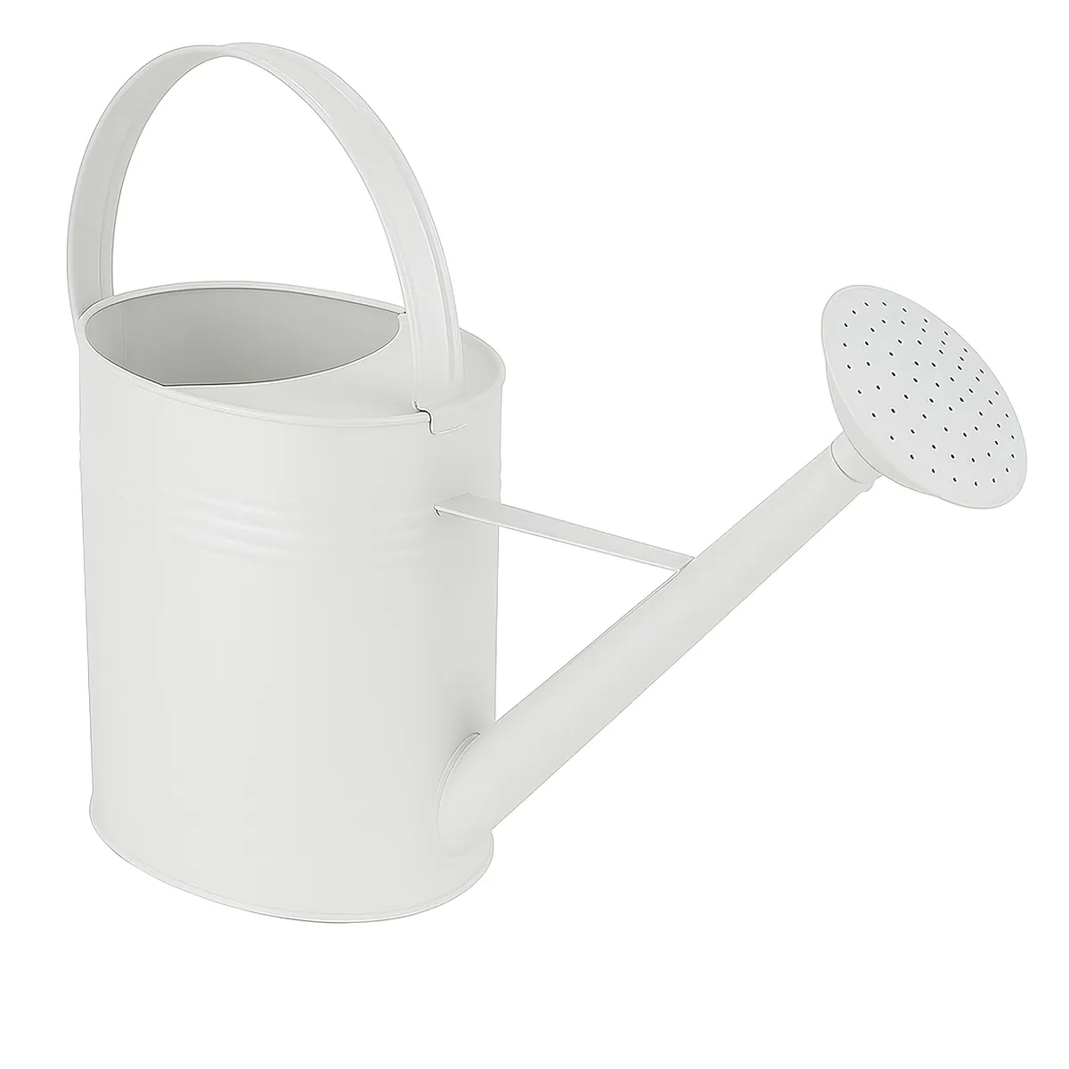 Zinkgiesskanne 10 L mit Giessbrause, Weiss 10 Liter