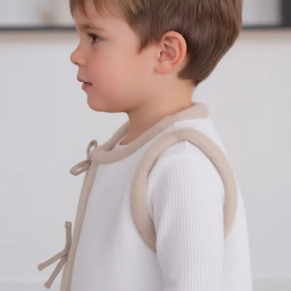 Le Gilet réversible Blanc 5/6 ans