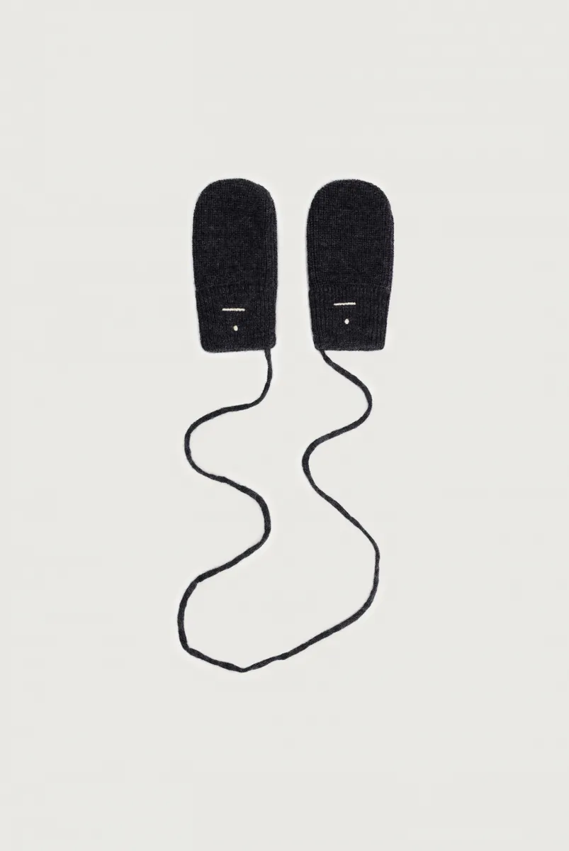 Gray Label Baby Fäustlinge Merino | Black Melange