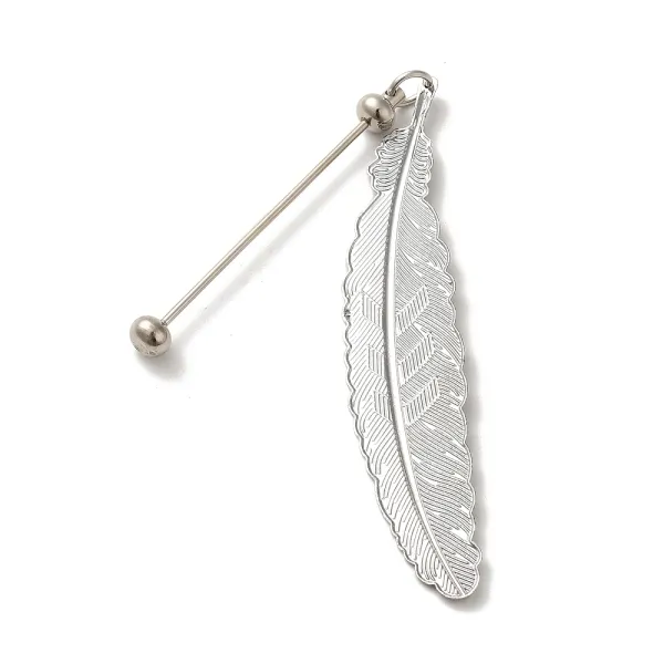 Buchzeichen Feder silber