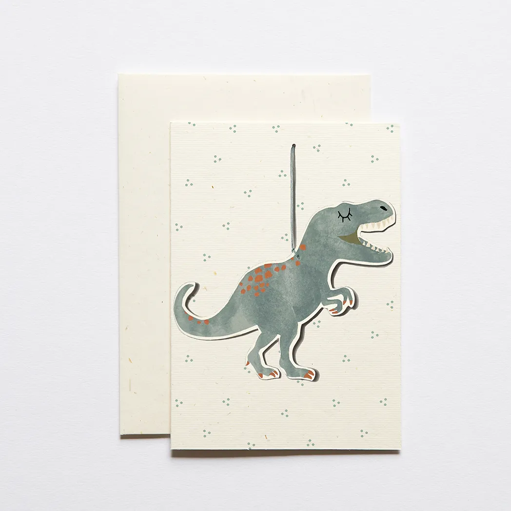 Grusskarte Dino Mint Punkte