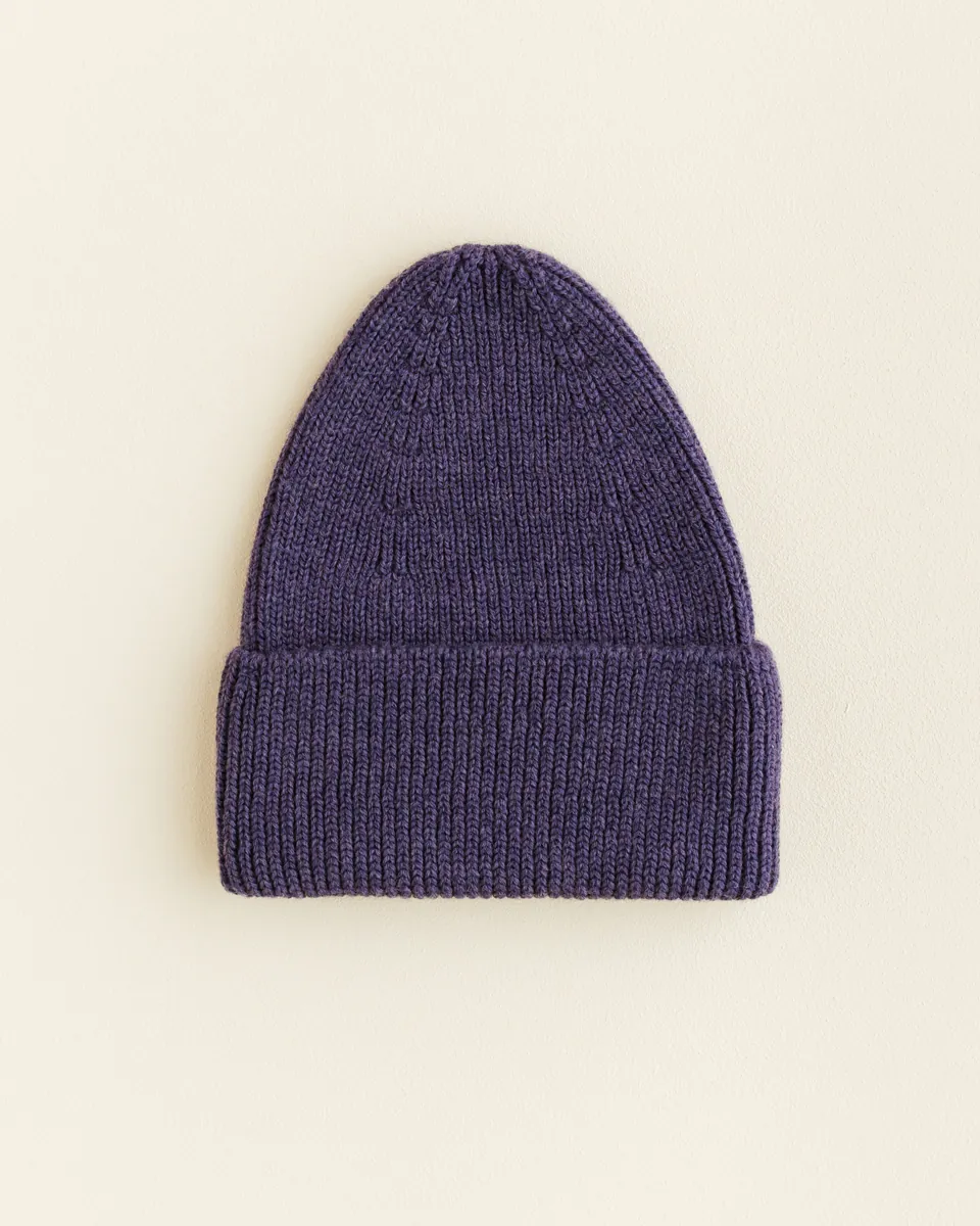 Hvid Kids Beanie "Fonzie" Purple