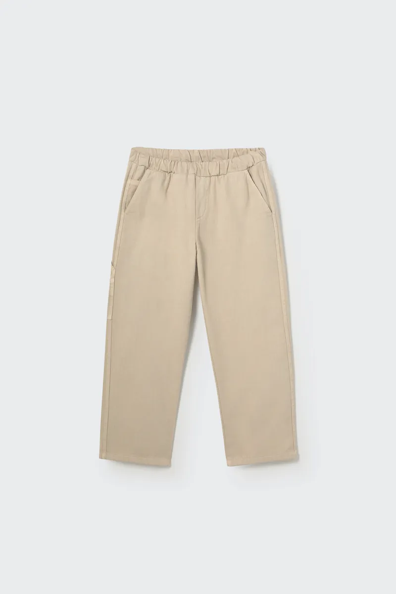 Cozmo Twill-Baumwoll Hose "Blask" | Stone