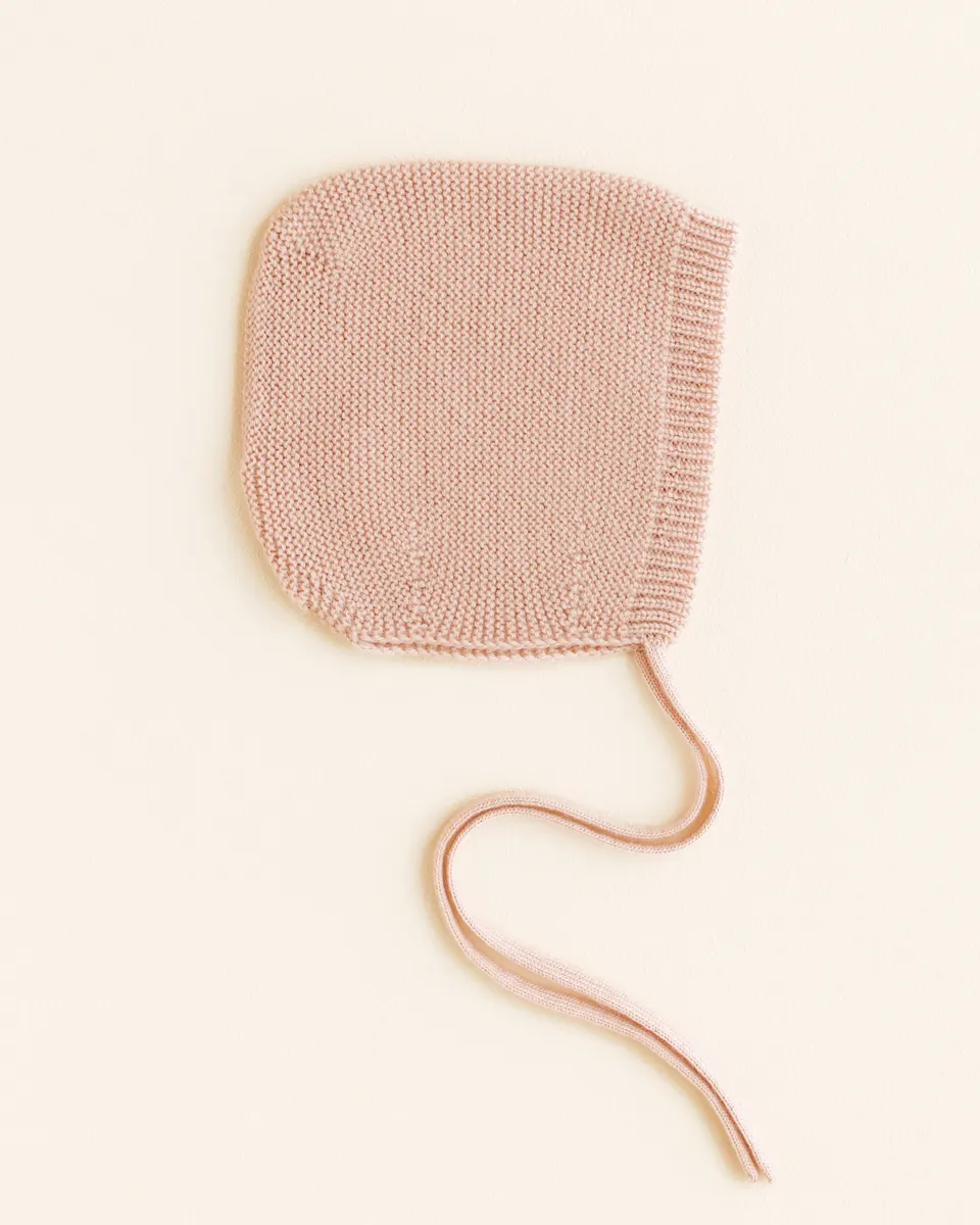 Hvid Newborn Strickmütze Apricot