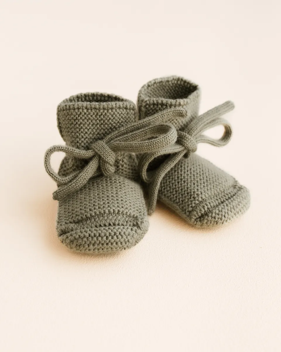 Hvid Babyschuhe Booties Merinowolle | Artichoke